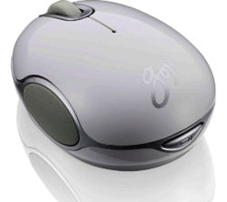 GOJI  GMWLWHT15 Wireless Blue Trace Mouse - White